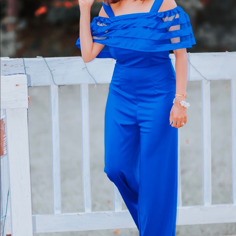Blue jumpsuit beautiful color got 2 buy mistake